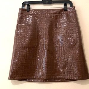 Halogen Atlantic Pacific Faux Croc Skirt